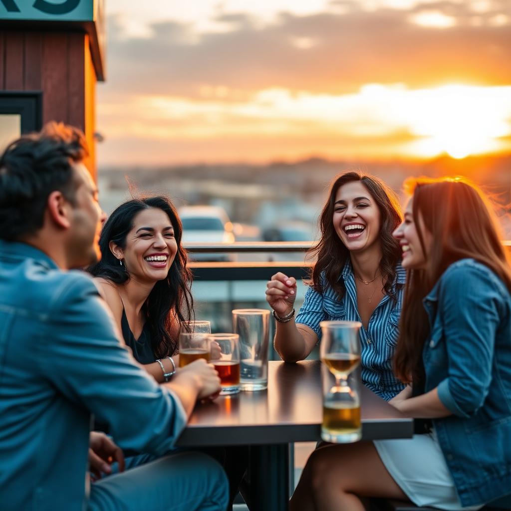 Friends meeting in a cafe after moving abroad