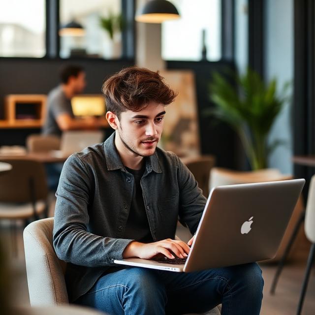 Person searching for visa sponsorship jobs on a laptop